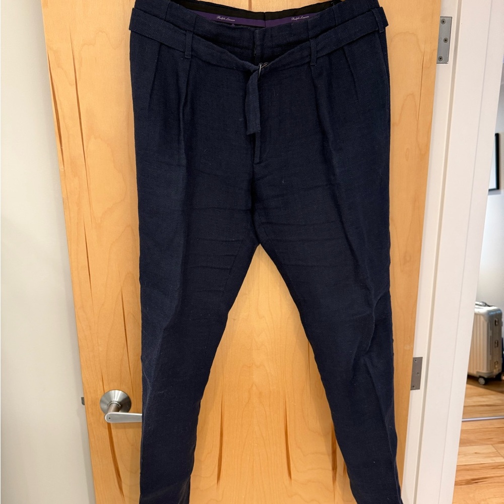 Ralph Lauren Purple Label Dark Blue Linen